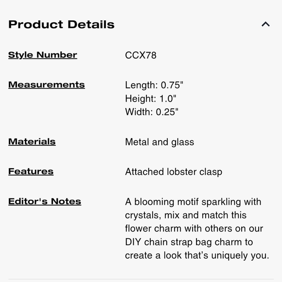 Coach mini flower charm - Picture 3 of 4